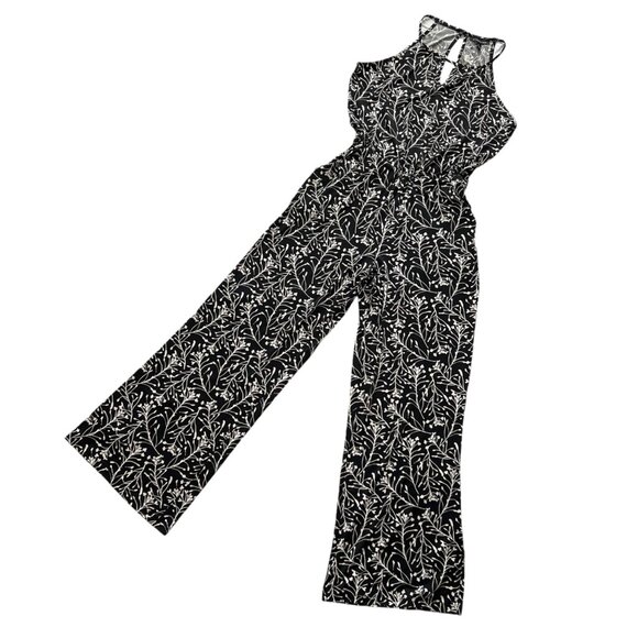 41 Hawthorn Floral Print Jersey Jumpsuit Black White Size Small Petite NWT - Picture 2 of 13